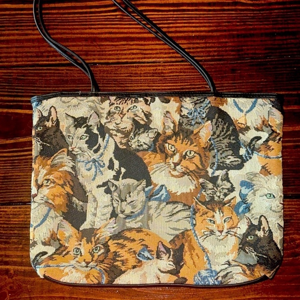 Cat Print Tapestry Bag π±π»π - Picture 3 of 5